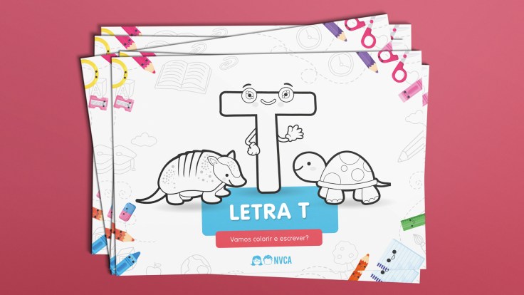 LETRA T - Apostila para COLORIR